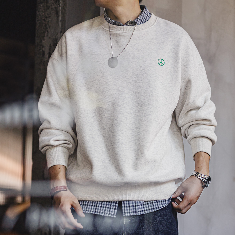 Undershirt Crew Neck - سويت شيرت Maden كاجوال رمادي برقبة