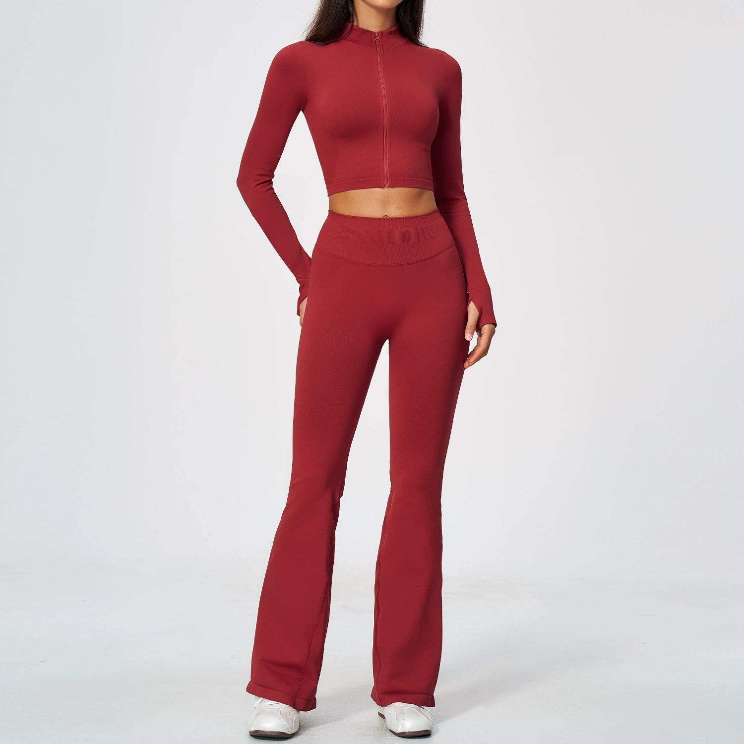 طقم يوغا نسائي بدون خياطة مكون - مراجعة Compression Long Pant وسعره