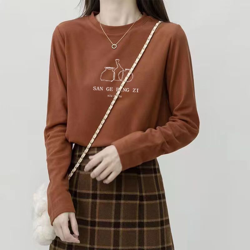 قميص نسائي شتوي سميك بأكمام طو - مراجعة Undershirt Crew Neck وسعره